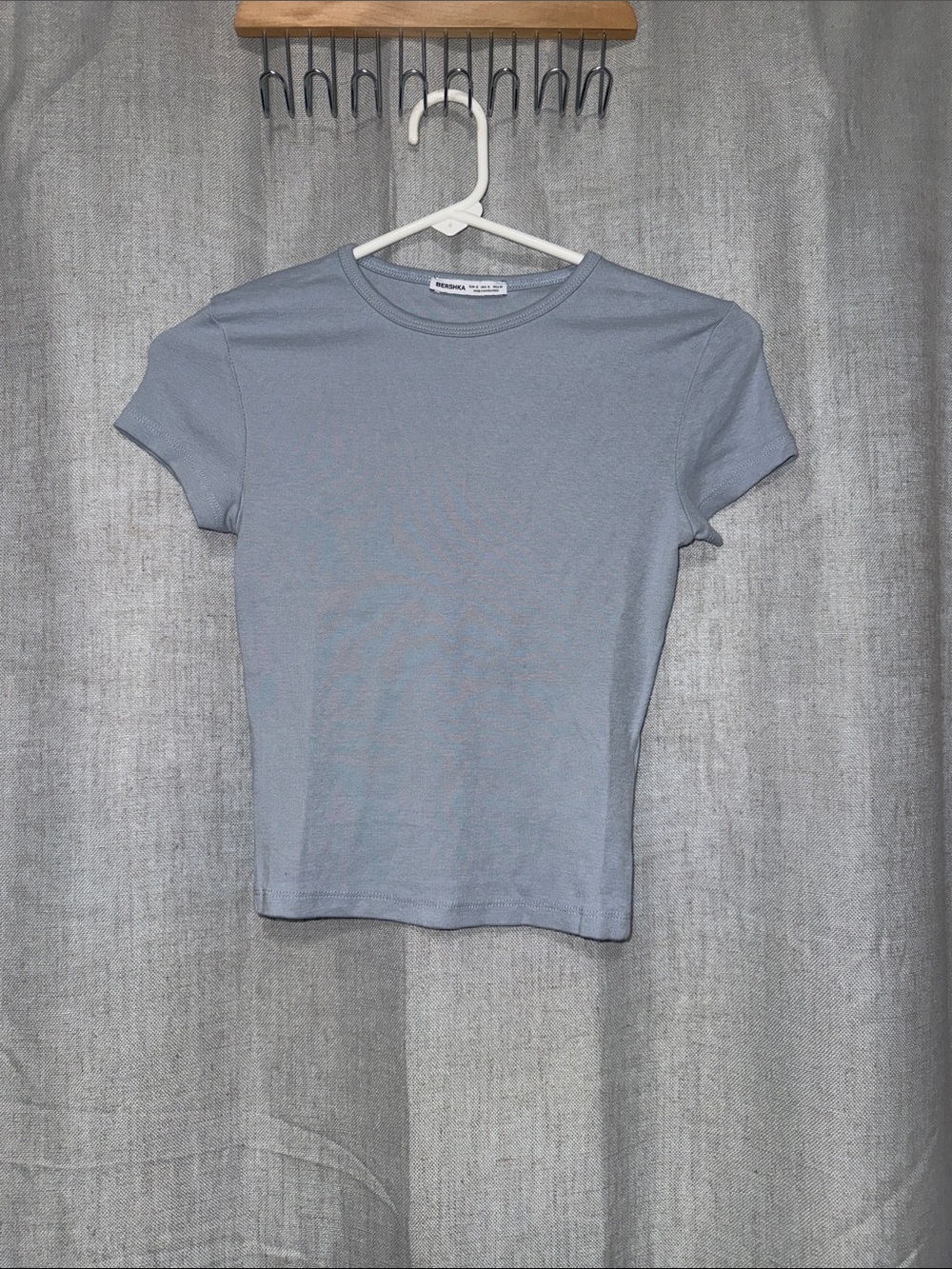 Bershka Short Sleeve Slim Fit Crew Neck T-Shirt